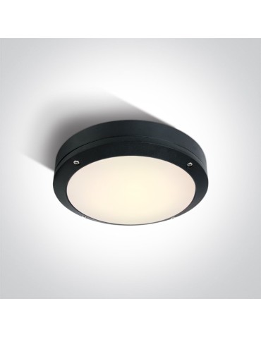One Light kinkiet okrągły 22cm LED dom ogród Akteo 67442/B/W IP54