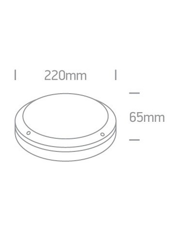 One Light kinkiet okrągły 22cm LED dom ogród Akteo 67442/B/W IP54 - product 2