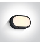 Kinkiety zewnętrzne - One Light kinkiet owalny czarny na ścianę elewację Kentro 67442B/B/W IP54 - produkt 1