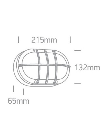 One Light kinkiet LED retro z kratką kanałowa czarny Valmi 67442C/B/W IP54 - product 2
