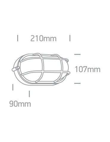 One Light kinkiet z kratką osłoną w stylu morskim kanałowa Santomeri 67444C/B/W IP54 - product 2
