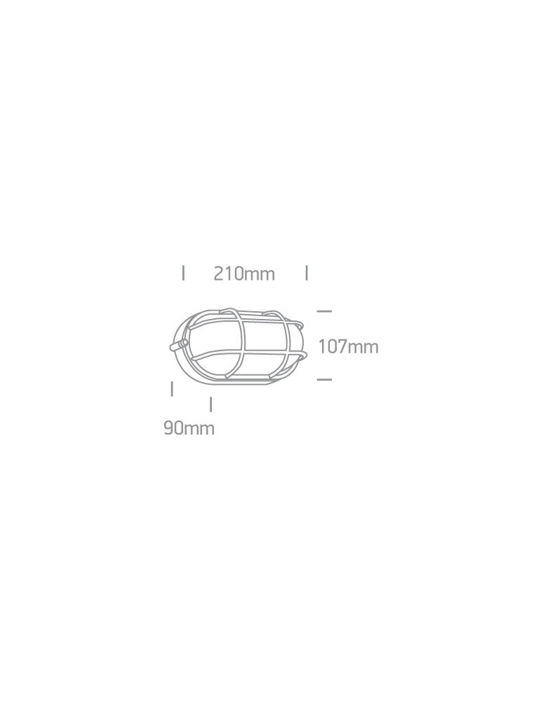 Kinkiety zewnętrzne - One Light kinkiet z kratką osłoną w stylu morskim kanałowa Santomeri 67444C/B/W IP54 - produkt kolory-swiatla.pl 2