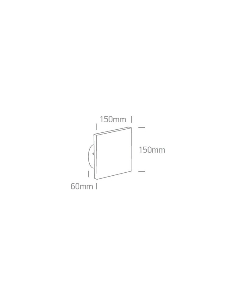 Kinkiety zewnętrzne - One Light plafon LED kwadratowy podświetlający ścianę Prevedos 67450A/W/W IP54 - product kolory-swiatla.pl 3