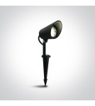 Lampy ogrodowe wbijane w ziemię (z klinem) - One Light reflektor lampa LED do ogrodu z kolcem czarna Moira 67458/B/W IP65 - product 1