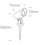 Lampy ogrodowe wbijane w ziemię (z klinem) - One Light czarna lampa ogrodowa z kolcem Doumena 67464G/B IP65 - product 2