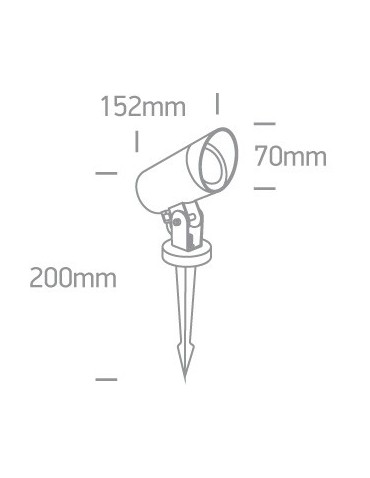 One Light czarna lampa ogrodowa z kolcem Doumena 67464G/B IP65 - product 2