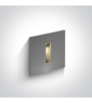 Oprawy do wbudowania w ściane - One Light wpust LED stylowy ozdobny mieszkanie dom elewacja Epitalio 68004/AL/W IP54 - product 1