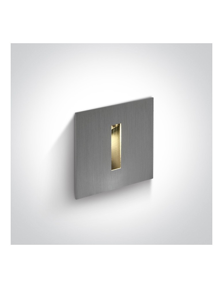 Oprawy do wbudowania w ściane - One Light wpust LED stylowy ozdobny mieszkanie dom elewacja Epitalio 68004/AL/W IP54 - produkt kolory-swiatla.pl 1