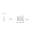 Oprawy do wbudowania w ściane - One Light wpust LED stylowy ozdobny mieszkanie dom elewacja Epitalio 68004/AL/W IP54 - product 3
