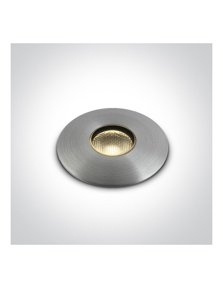 Lampy najazdowe i gruntowe - One Light wpust LED aluminiowy zewnętrzny do ogrodu elewacja ścieżka Graikos 69042/AL/W IP67 - produkt kolory-swiatla.pl 1