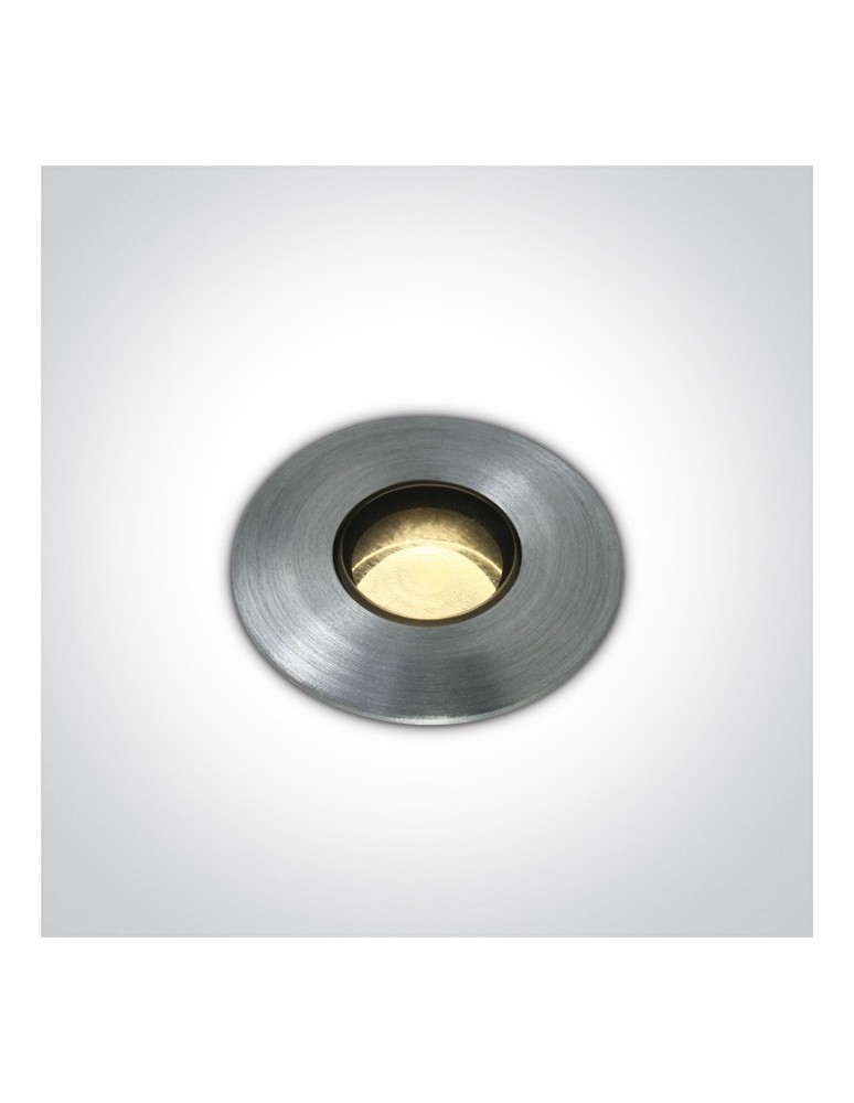 Lampy najazdowe i gruntowe - One Light wpust LED do oświetlenia ogrodu ścieżki chodnika Emiali 69042M/AL/W IP67 - produkt kolory-swiatla.pl 1
