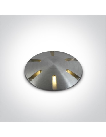 One Light wpust LED aluminiowy do ogrodu ścieżka chodnik Diaselo 6 69044/AL/W IP67