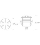 Lampy najazdowe i gruntowe - One Light wpust LED aluminiowy do ogrodu ścieżka chodnik Diaselo 6 69044/AL/W IP67 - product 3