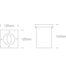 Lampy najazdowe i gruntowe - One Light wpust LED nierdzewny regulowany ogród chodnik ścieżka Toumpia 69048G IP67 - product 3