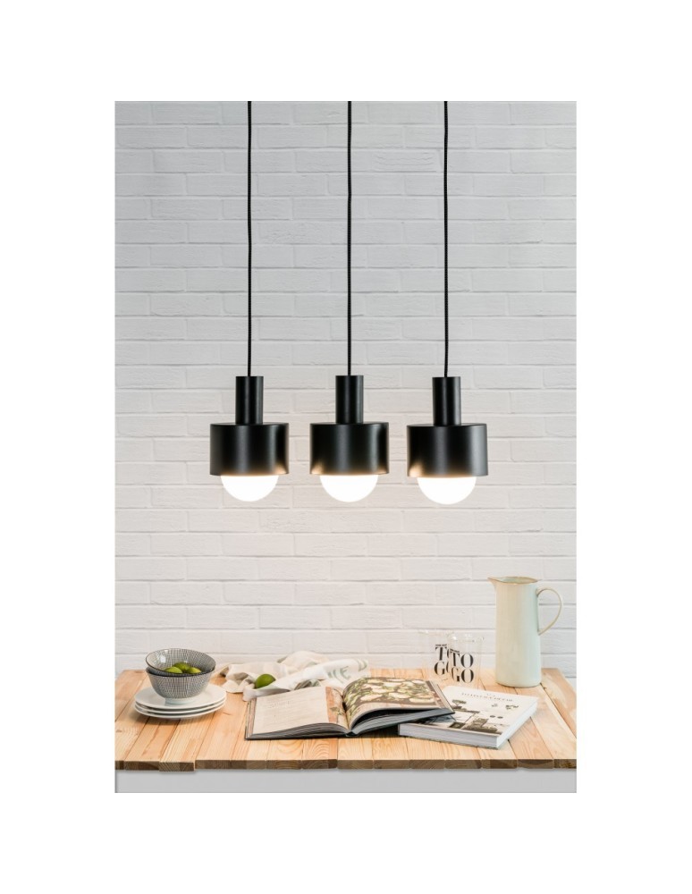 UMMO ENKEL 3 czarna sufitowa lampa wisząca EN3322P0