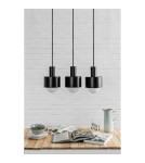Lampy wiszące - UMMO ENKEL 3 czarna sufitowa lampa wisząca EN3322P0 - produkt 5