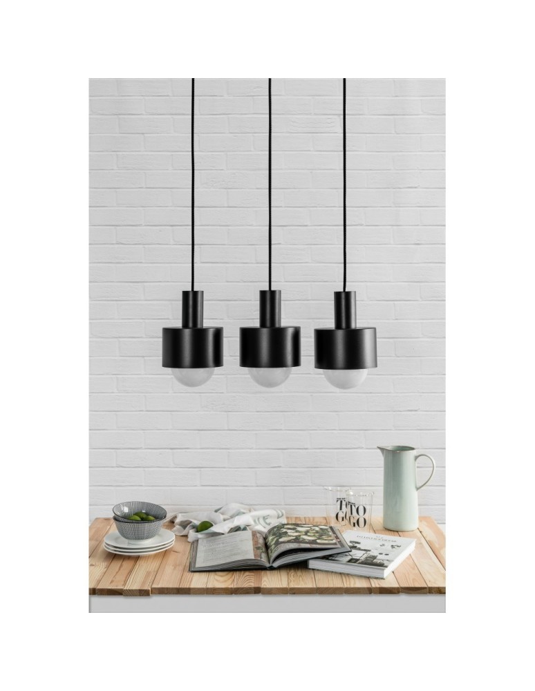 UMMO ENKEL 3 czarna sufitowa lampa wisząca EN3322P0