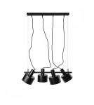 Lampy wiszące - UMMO ENKEL 4 czarna sufitowa lampa wisząca EN4422P0 - produkt 1