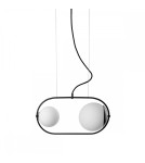 Lampy wiszące kule - UMMO KOBAN A czarna sufitowa lampa wisząca KOA222P0 - produkt 1