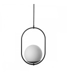 Lampy wiszące kule - UMMO KOBAN B czarna sufitowa lampa wisząca KOB122P0 - produkt 1