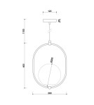 Lampy wiszące kule - UMMO KOBAN B czarna sufitowa lampa wisząca KOB122P0 - produkt 6