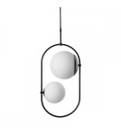 Lampy wiszące kule - UMMO KOBAN C czarna sufitowa lampa wisząca KOC222P0 - produkt 1
