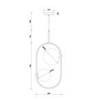 Lampy wiszące kule - UMMO KOBAN C czarna sufitowa lampa wisząca KOC222P0 - produkt 4