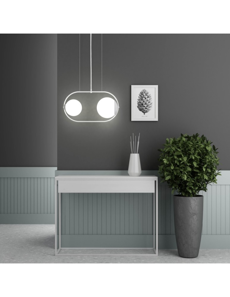 Lampy wiszące kule - UMMO KOBAN A biała sufitowa lampa wisząca KOA211P0 - product kolory-swiatla.pl 2