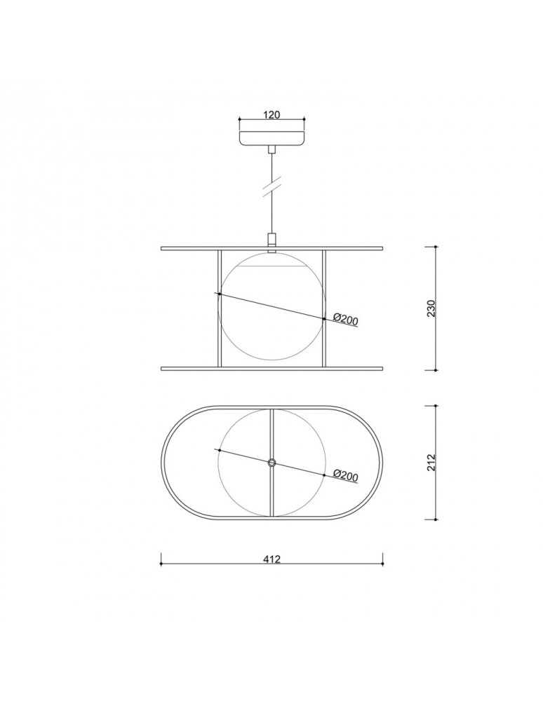 UMMO KUGLO B sufitowa lampa wisząca KUB122B0
