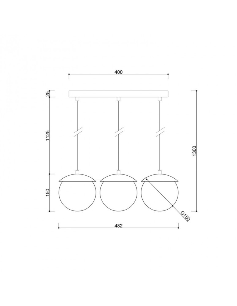 UMMO KUUL A czarna sufitowa lampa wisząca KLA322P0