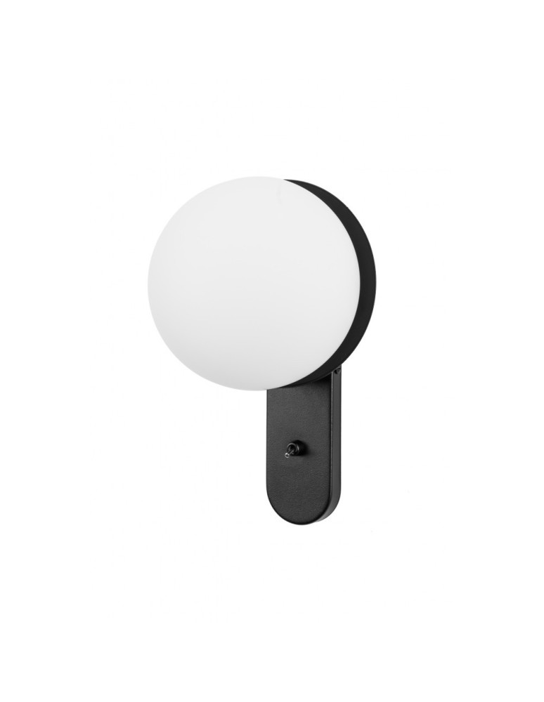 UMMO KUUL D1 czarna lampa ścienna / kinkiet z włącznikiem KLD12001