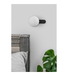 Kinkiety w stylu skandynawskim - UMMO KUUL D1 czarna lampa ścienna / kinkiet z włącznikiem KLD12001 - produkt 5