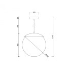 Lampy wiszące kule - UMMO KUUL E czarna sufitowa lampa wisząca KLE122P0 - produkt 5