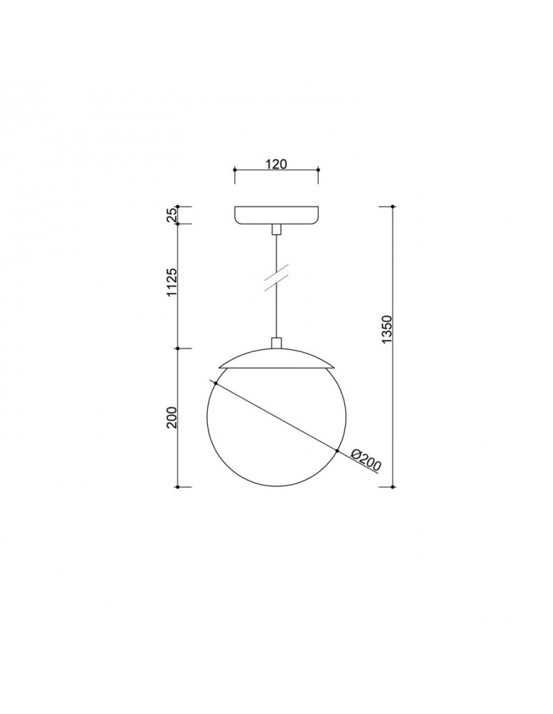 UMMO KUUL G czarna sufitowa lampa wisząca KLG122P0