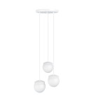 Lampy wiszące kule - UMMO KUUL F3 potrójna biała sufitowa lampa wisząca KLF311P3 - produkt 1