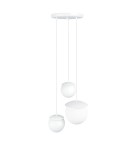 Lampy wiszące kule - UMMO KUUL M potrójna biała sufitowa lampa wisząca KLM311P4 - produkt 1