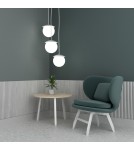 Lampy wiszące kule - UMMO KUUL M potrójna biała sufitowa lampa wisząca KLM311P4 - produkt 2