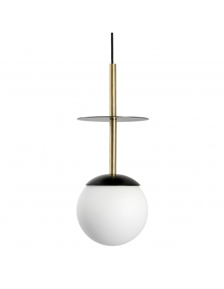 Lampy wiszące kule - UMMO PLAAT A BRASS czarna sufitowa lampa wisząca z mosiądzem PLA132P0 - produkt kolory-swiatla.pl 1