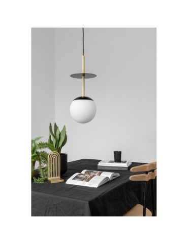 UMMO PLAAT A BRASS czarna sufitowa lampa wisząca z mosiądzem PLA132P0 - produkt 2