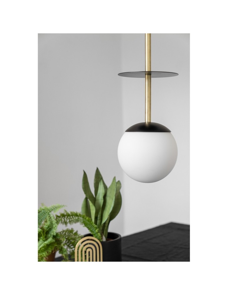 UMMO PLAAT A BRASS czarna sufitowa lampa wisząca z mosiądzem PLA132P0