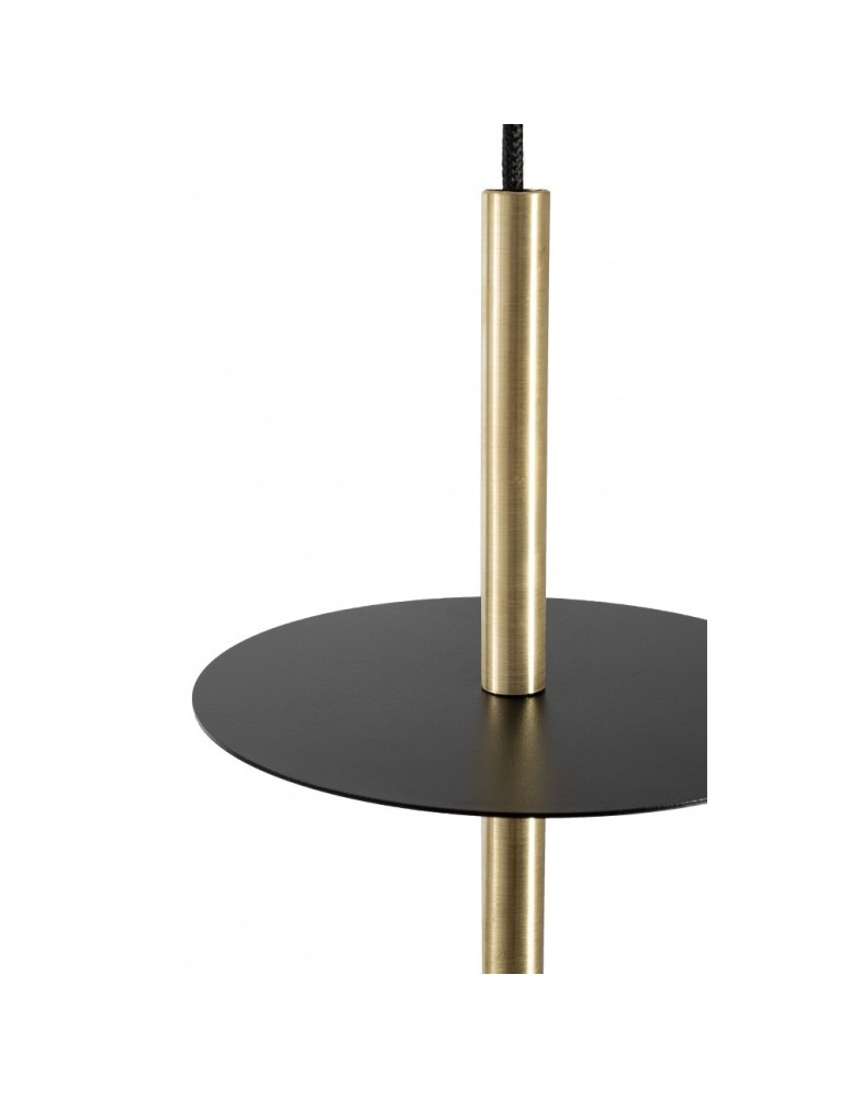 UMMO PLAAT A BRASS czarna sufitowa lampa wisząca z mosiądzem PLA132P0