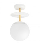Lampy sufitowe - UMMO PLAAT B biała lampa przysufitowa / plafon z mosiądzem PLB11303 - product 1