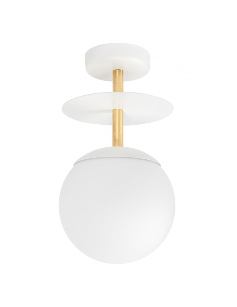 Lampy sufitowe - UMMO PLAAT B biała lampa przysufitowa / plafon z mosiądzem PLB11303 - produkt kolory-swiatla.pl 1