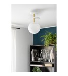 Lampy sufitowe - UMMO PLAAT B biała lampa przysufitowa / plafon z mosiądzem PLB11303 - product 2