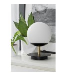 Lampki nocne - UMMO PLAAT ST czarna lampa stołowa z mosiądzem PLS132P1 - product 3