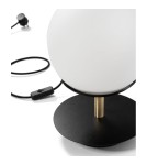 Lampki nocne - UMMO PLAAT ST czarna lampa stołowa z mosiądzem PLS132P1 - product 4