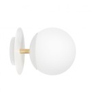 Kinkiety w stylu skandynawskim - UMMO PLAAT C biała lampa ścienna / kinkiet z mosiądzem PLC11300 - product 1