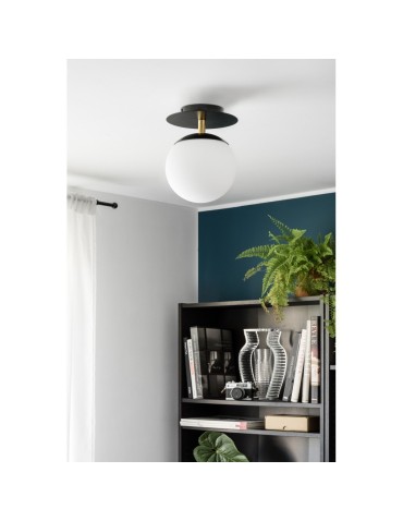 UMMO PLAAT C czarna lampa ścienna / kinkiet z mosiądzem PLC12300 - produkt 2