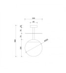 Lampy sufitowe - UMMO PLAAT B czarna lampa przysufitowa / plafon z mosiądzem PLB12303 - product 3