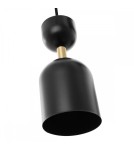 Lampy wiszące - UMMO SUPURU czarna sufitowa lampa wisząca z mosiężną rurką SUA132P0 - product 4